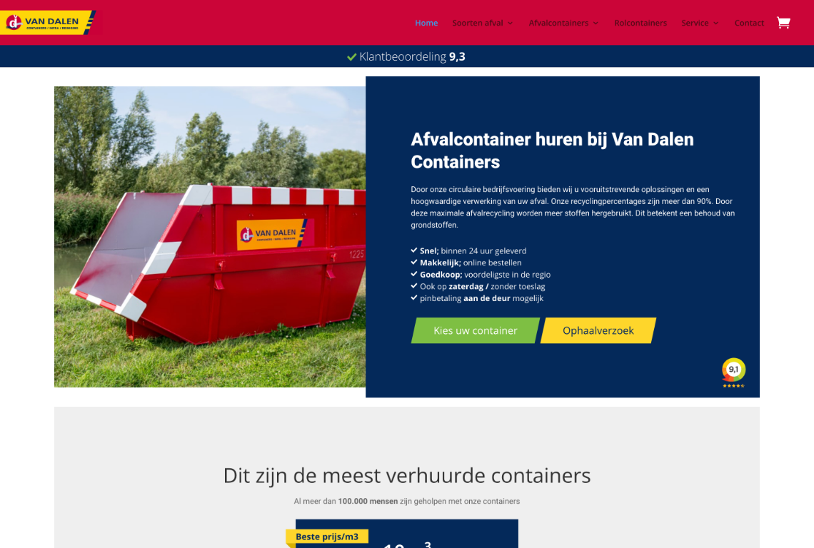 van dalen landingspagina